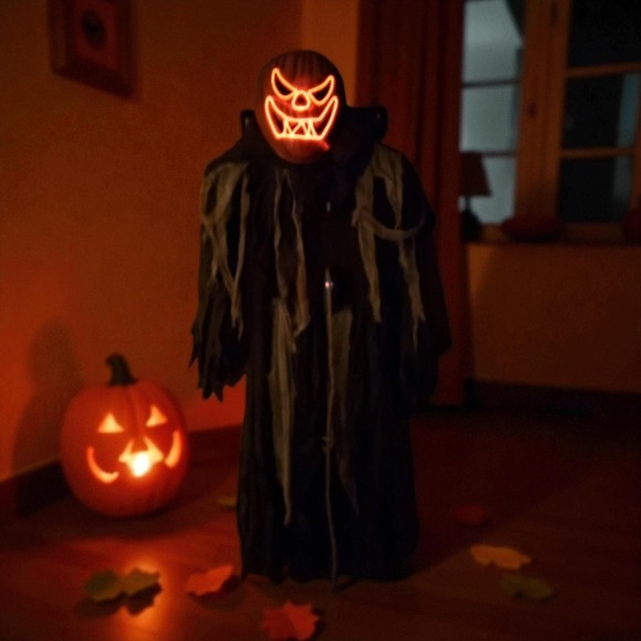 Spirit Halloween Light  Jack-o-Lantern‎ Costume Light Up Mask Child Large 12-14 - Picture 2 of 7